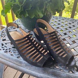 Nurture Leather Sandal, 1 1/2” Heel.  Great for casual or dressing up!